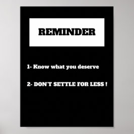 KEINE EINSTELLUNG FÜR WENIGER Motivation Offerte P Poster