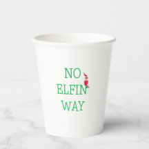 Keine Elfen-Weihnachts-Papierbecher