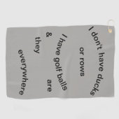 Keine Enten….Golfbälle Golfhandtuch (Horizontal)