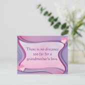 Keine Entfernung zu weit für Großmutter-Liebe-Zita Postkarte (Stehend Vorderseite)