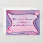 Keine Entfernung zu weit für Großmutter-Liebe-Zita Postkarte (Vorne/Hinten)