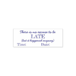 Keine Entschuldigung für verspätete Briefmarke Permastempel