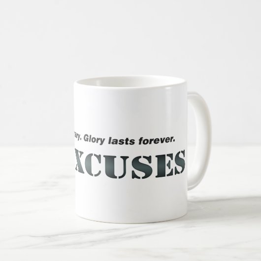 Keine Entschuldigungs-Tasse 2 Kaffeetasse (VorderseiteRechts)