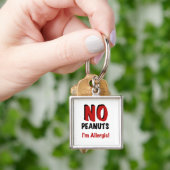 KEINE Erdnüsse bin ich allergisch Schlüsselanhänger (Hand)