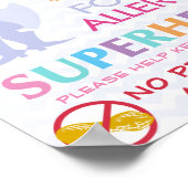 Keine Erdnüsse erlaubt Superhero Girl Unterschrift Poster (Ecke)