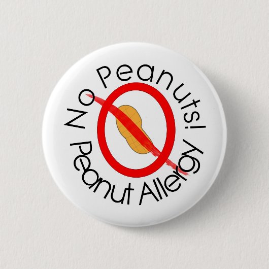 Keine Erdnüsse! Peanut Allergy Button (Vorderseite)