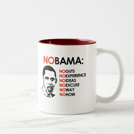 KEINE ERFAHRUNG, NOBAMA ZWEIFARBIGE TASSE (Rechts)