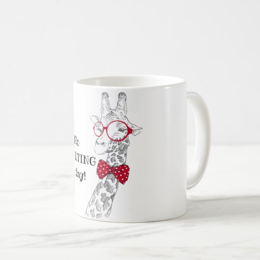 Keine Erwachsene heute Hipster Giraffe Kaffeetasse (VorderseiteRechts)