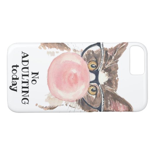 Keine erwachsene Katze heute lustig Case-Mate iPhone Hülle (Rückseite (Horizontal))