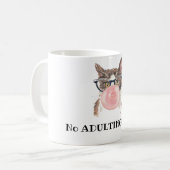 Keine erwachsene Katze heute lustig Kaffeetasse (Vorderseite Links)