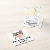 Keine erwachsene Katze heute lustig Rechteckiger Pappuntersetzer (Vor Ort)