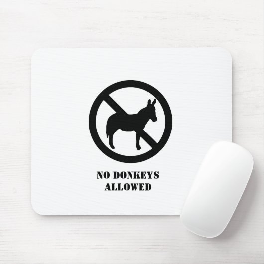 Keine Esel erlaubten Mouspad Mousepad (Mit Mouse)