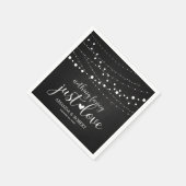Keine Extravagante rustikale Chalk String Lights H Serviette (Ecke)