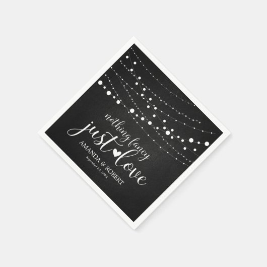 Keine Extravagante rustikale Chalk String Lights H Serviette (Ecke)