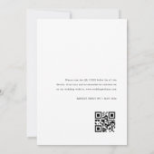 Keine extravagante Schwarz-Weiß-Hochzeitseinladung Einladung (Rückseite)