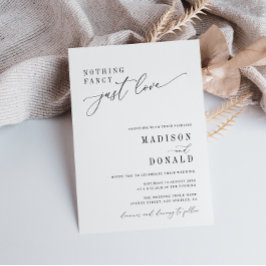 Keine extravagante Schwarz-Weiß-Hochzeitseinladung Einladung