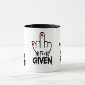 Keine F***s gegeben" Minimalistischer Mittelfinger Tasse (Zentrum)