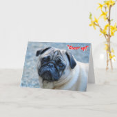 Keine Falten Mops Geburtstagskarte Karte (Gelbe Blume)