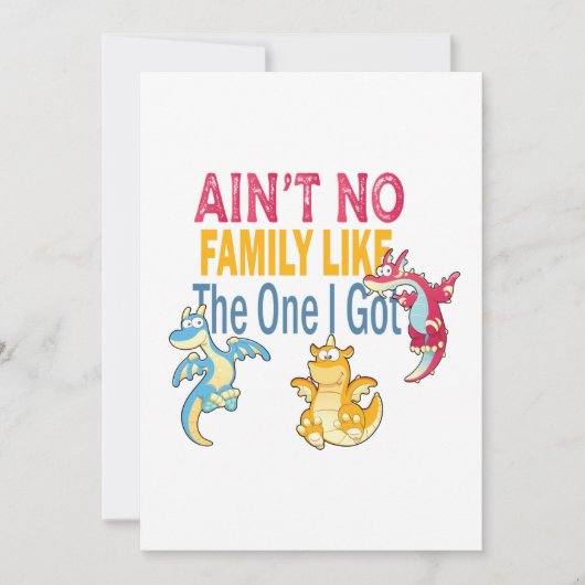 Keine Familie wie die, die ich Got habe Dankeskarte (Vorderseite)