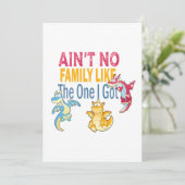 Keine Familie wie die, die ich Got habe Dankeskarte (Stehend Vorderseite)