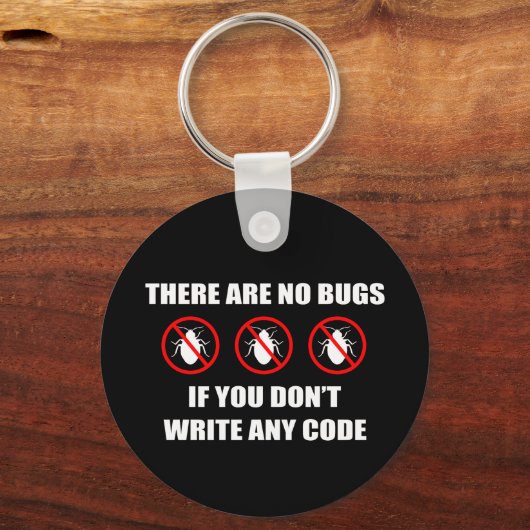 Keine Fehler Kein Code Schlüsselanhänger (Vorderseite)