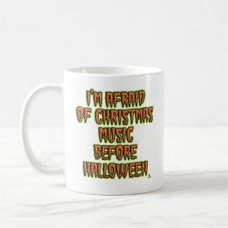 Keine Feiertagsmusik vor Halloween-Spaß-Logo Kaffeetasse