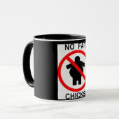 Keine fette Küken-Tasse Tasse (Vorderseite Links)