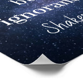 Keine Finsternis, sondern Ignoranz - Shakespeare Poster (Ecke)