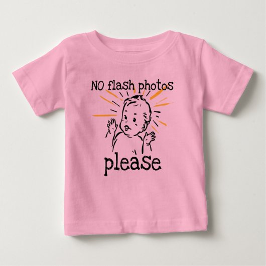 Keine Flash-Foto Baby T-shirt (Vorderseite)