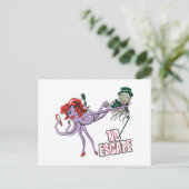 keine Flucht aus lustiger Oktopus-Liebe Postkarte (Stehend Vorderseite)