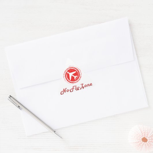 Keine Fly Zone Aufkleber (Umschlag)