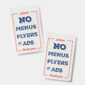 Keine Flyer, Menus, Werbezeichen Abzeichen Ausweis (Vorder- & Rückseite)