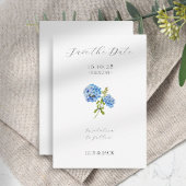 Keine Foto Grau Script Hydrangea Save the Date Kar