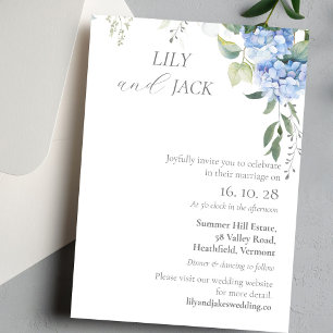 Keine Foto Hydrangea Hochzeitskarte