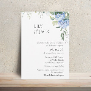 Keine Foto Hydrangea Hochzeitskarte