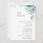 Keine Foto Hydrangea Hochzeitskarte (Vorderseite)