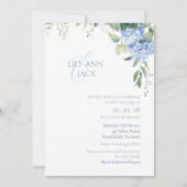 Keine Foto Hydrangea Hochzeitskarte (Vorderseite)