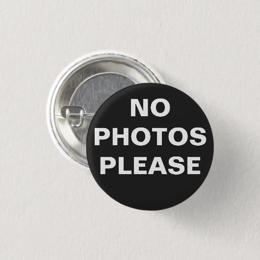 Keine Fotos Bitte Button-On-Taste Button (Vorne & Hinten)