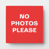 Keine Fotos Bitte Fotoplatte (Vorderseite)