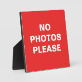 Keine Fotos Bitte Fotoplatte (Vorderseite)