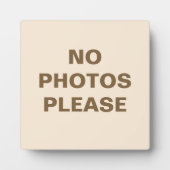 Keine Fotos Bitte Fotoplatte (Vorderseite)