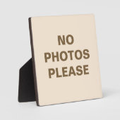 Keine Fotos Bitte Fotoplatte (Vorderseite)