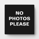 Keine Fotos Bitte Fotoplatte (Vorderseite)