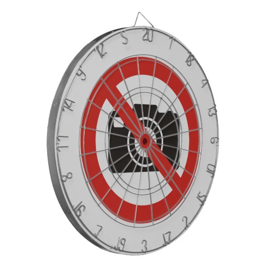 Keine Fotos erlaubt Dartscheibe (Vorderseite Links)