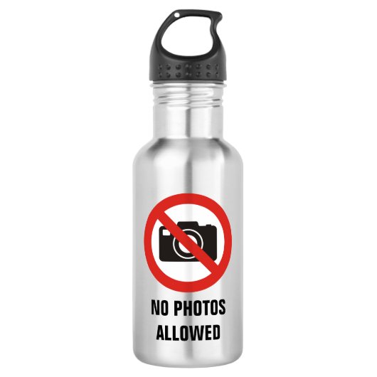 Keine Fotos erlaubt Edelstahlflasche (Vorderseite)
