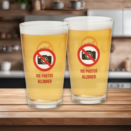 Keine Fotos erlaubt Glas