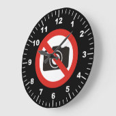 Keine Fotos erlaubt Große Wanduhr (Winkel)