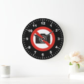 Keine Fotos erlaubt Große Wanduhr (Zuhause)