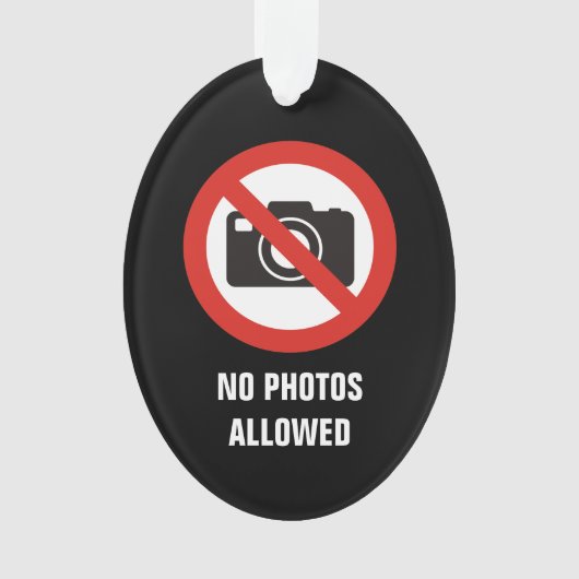 Keine Fotos erlaubt Ornament (Vorderseite)