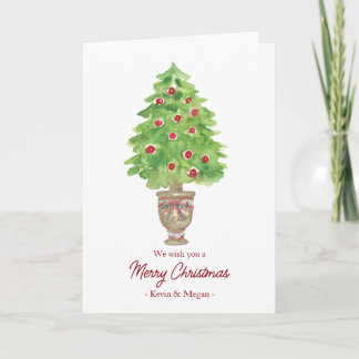Keine Fotos leer innen Weihnachtskarte mit Baum Feiertagskarte